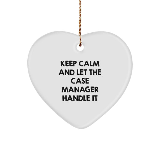 Funny Case Manager Heart Ornament Gifts from Family for Christmas Unique Presents - Image 1