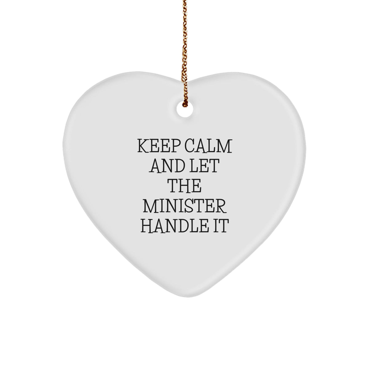 Funny Minister Heart Ornament Gifts from Men to Minister Friends for Christmas Unique Presents - Image 1