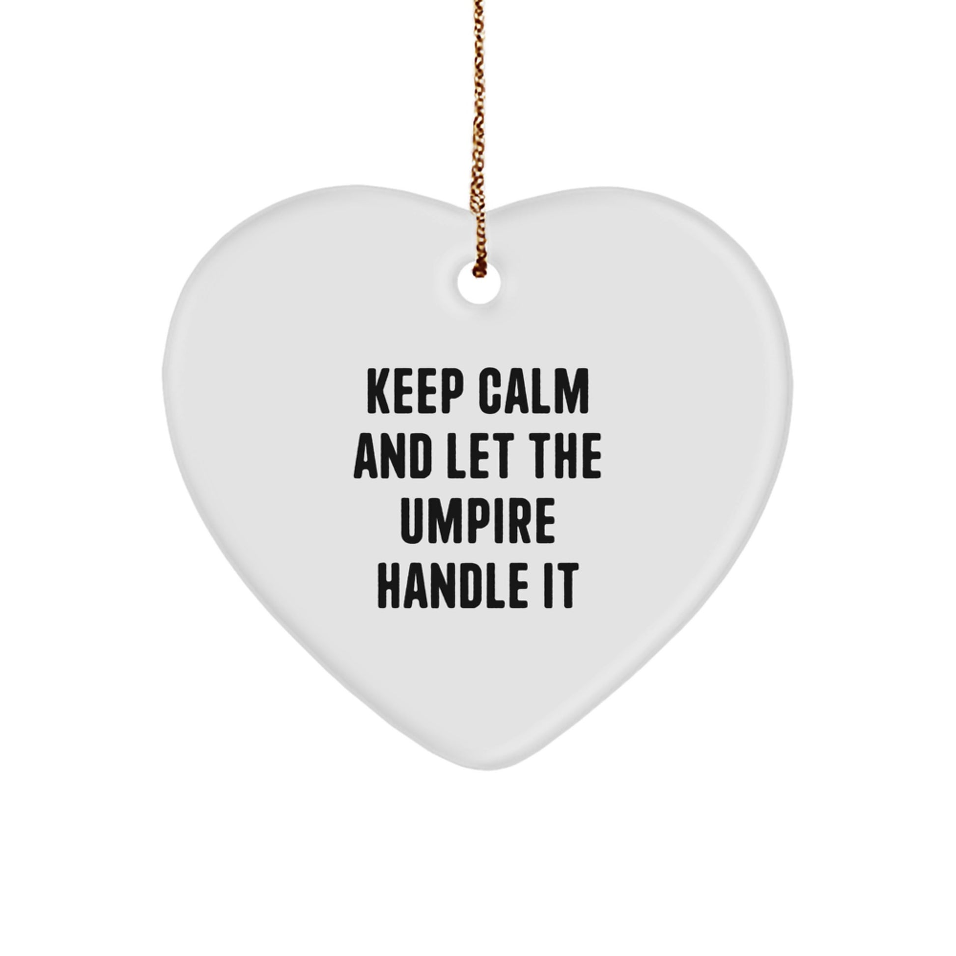 Funny Umpire Gifts, Umpire Heart Ornament, Christmas Unique Gifts, Gifts from Umpire Fans, Funny Umpire Christmas Decorations - Image 1