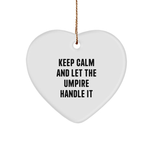 Funny Umpire Gifts, Umpire Heart Ornament, Christmas Unique Gifts, Gifts from Umpire Fans, Funny Umpire Christmas Decorations - Image 1