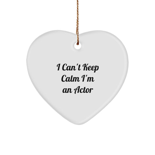 Funny Actor Heart Ornament Gifts from Friends for Men Actor Christmas Unique Gifts - Image 1