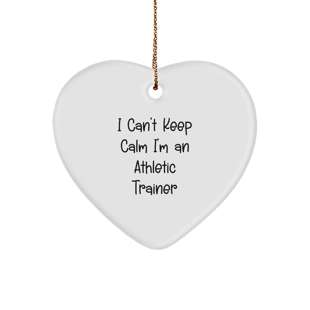 Funny Athletic Trainer Gifts from Men to Women - I'm An Athletic Trainer Heart Ornament, White Heart Shaped for Christmas Unique Gifts - Image 1