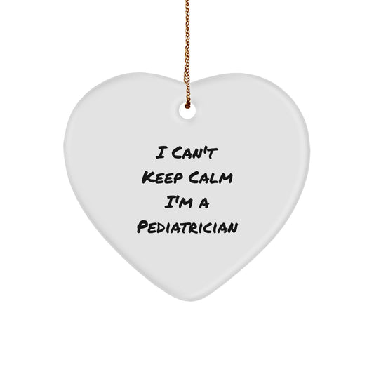 Funny Pediatrician Gifts from Men - I'm A Pediatrician Heart Ornament for Christmas Unique Gifts - Image 1