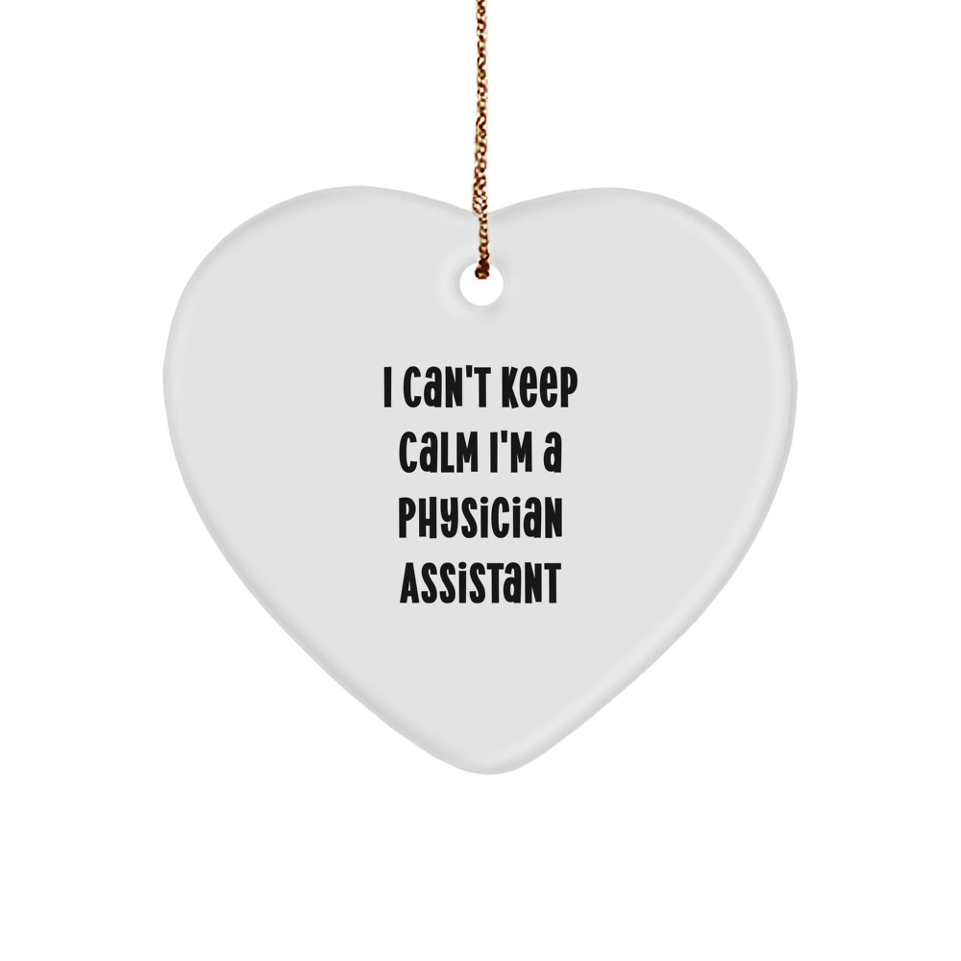 Funny PA Heart Ornament Gifts from Men to Physician Assistant Friends at Christmas Unique Gifts - Image 1