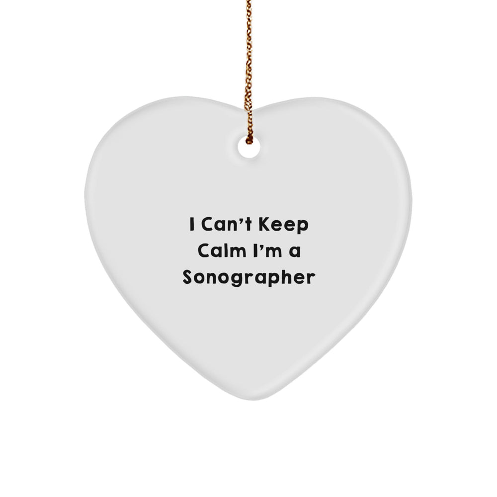 I'm a Proud Sonographer Funny Heart Ornament Gifts from Women for Sonographer - Image 1