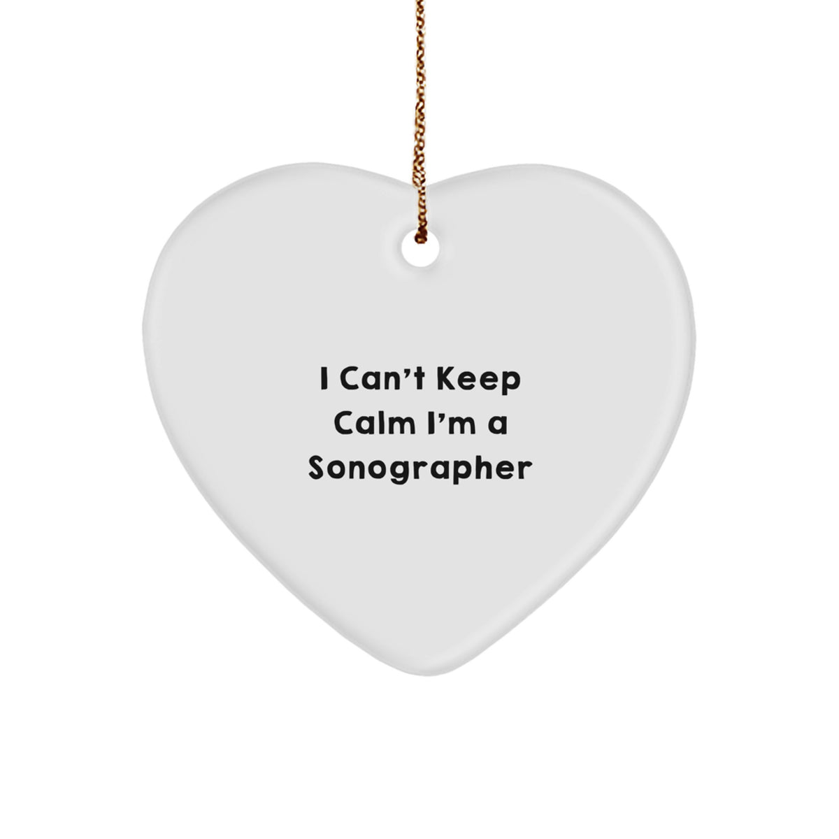 I'm a Proud Sonographer Funny Heart Ornament Gifts from Women for Sonographer - Image 1
