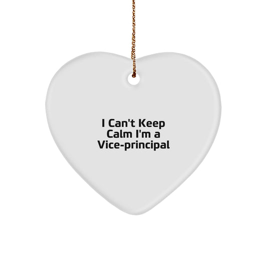 Funny Vice-principal Heart Ornament Gifts from Friends and Family for Men and Women, Heartfelt I'm A Vice-principal Christmas Unique Decorations - Image 1