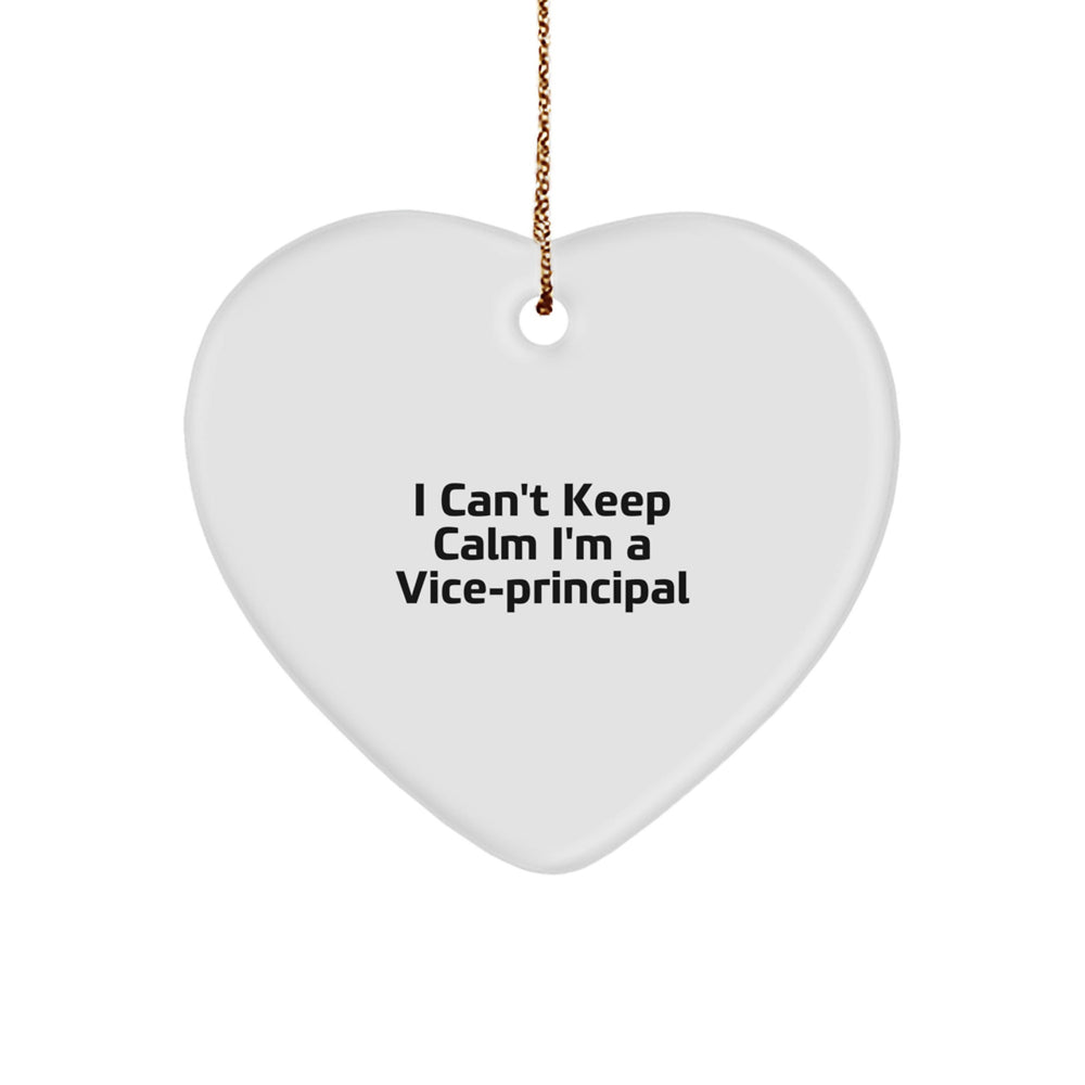 Funny Vice-principal Heart Ornament Gifts from Friends and Family for Men and Women, Heartfelt I'm A Vice-principal Christmas Unique Decorations - Image 1