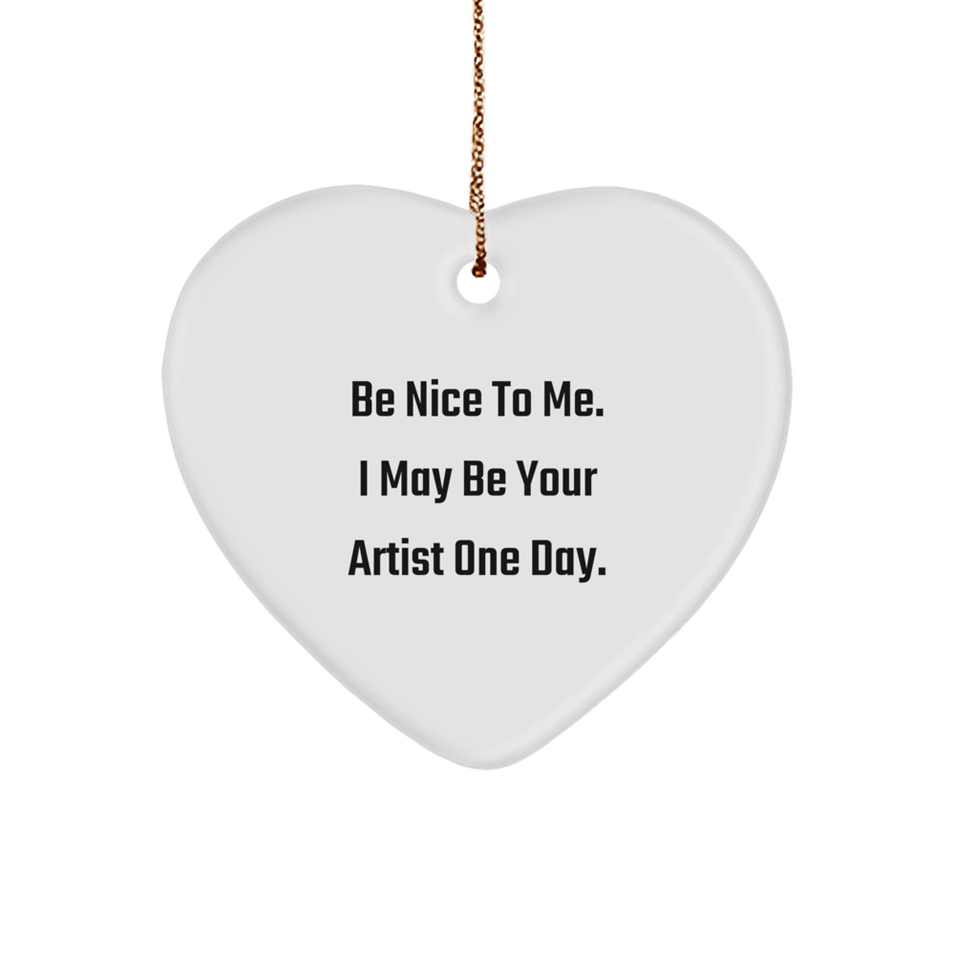 Funny Artist Heart Ornament Gifts from Men to Women for Christmas Unique Art - Image 1