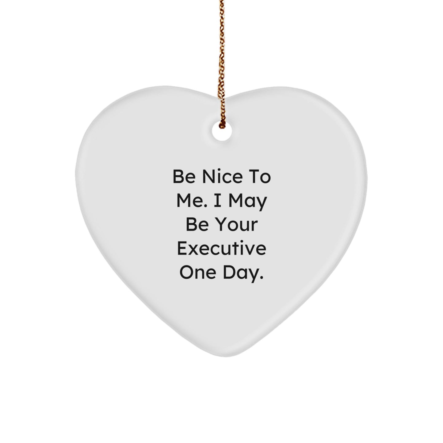 Funny Executive Heart Ornament Gifts from Friends, Unique Christmas Decorations for Executive Men, Women, Coworkers, Family - Image 1