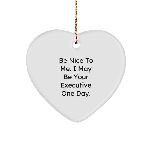 Funny Executive Heart Ornament Gifts from Friends, Unique Christmas Decorations for Executive Men, Women, Coworkers, Family - Image 1