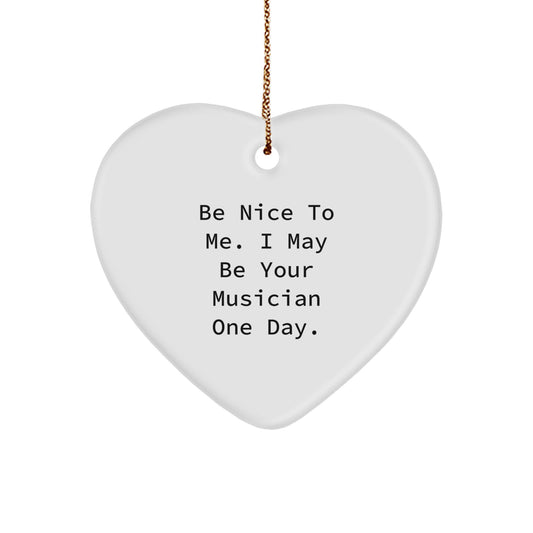 Funny Musician Heart Ornament Gifts from Friends and Family to Musician Men or Women this Christmas - Image 1