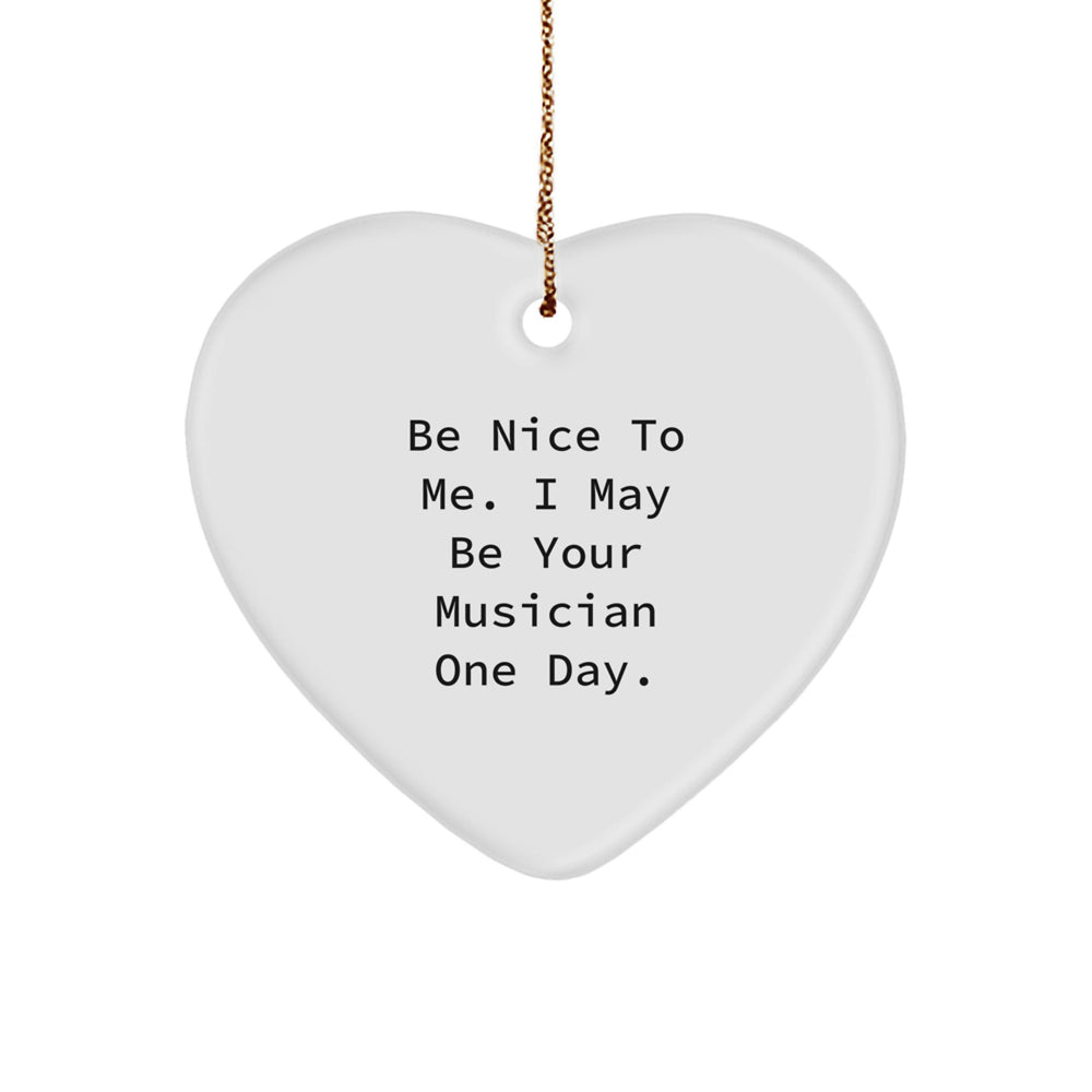 Funny Musician Heart Ornament Gifts from Friends and Family to Musician Men or Women this Christmas - Image 1