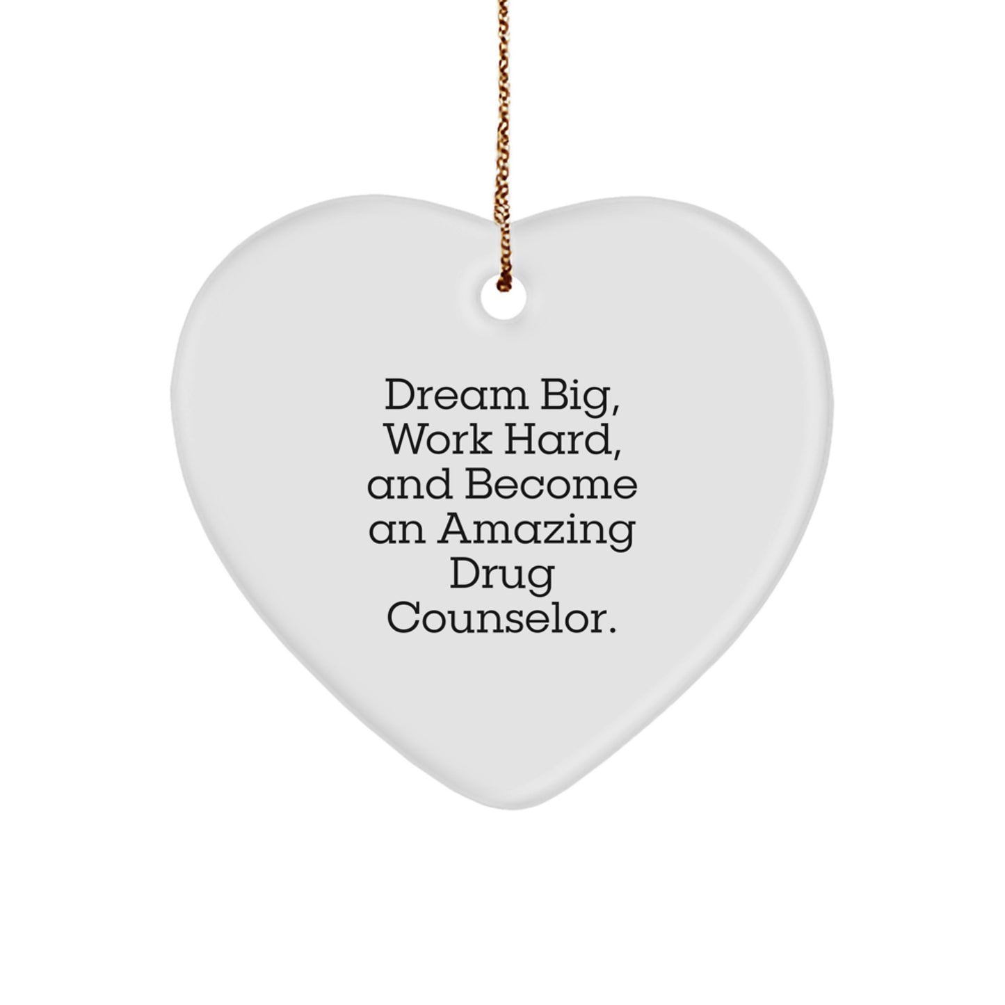 Funny Drug Counselor Gifts from Friends and Family for Drug Counselor, Heart Ornament, Christmas Unique Gifts - Image 1