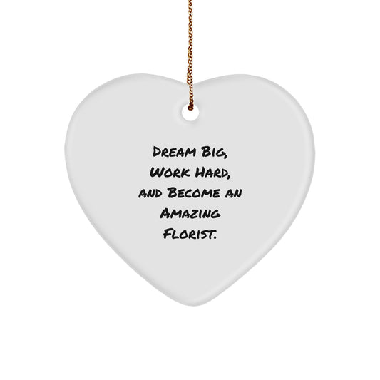 Encouraging Florist Gifts from Friends for Men, Women, and Family - Inspirational Heart Ornament for Christmas Unique Gifts - Image 1