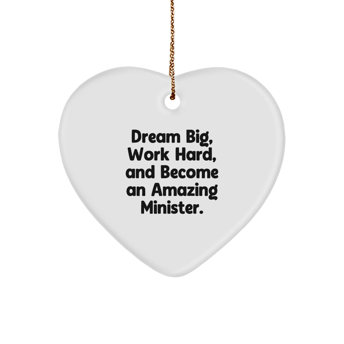 Funny Inspirational Quotes for Ministers, Heart Ornament Gifts from Friends and Family for Christmas Unique Presents - Image 1