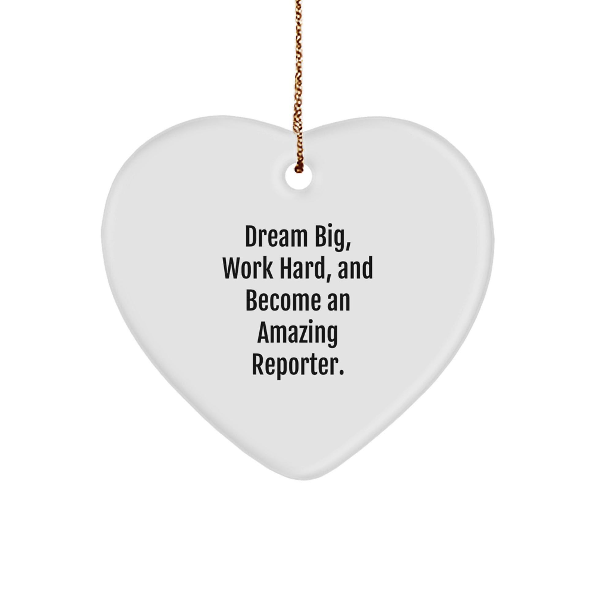 Reporter Heart Ornament Gifts from Friends to Friends, Christmas Unique Inspirational Gifts for Reporter Men Women - Image 1