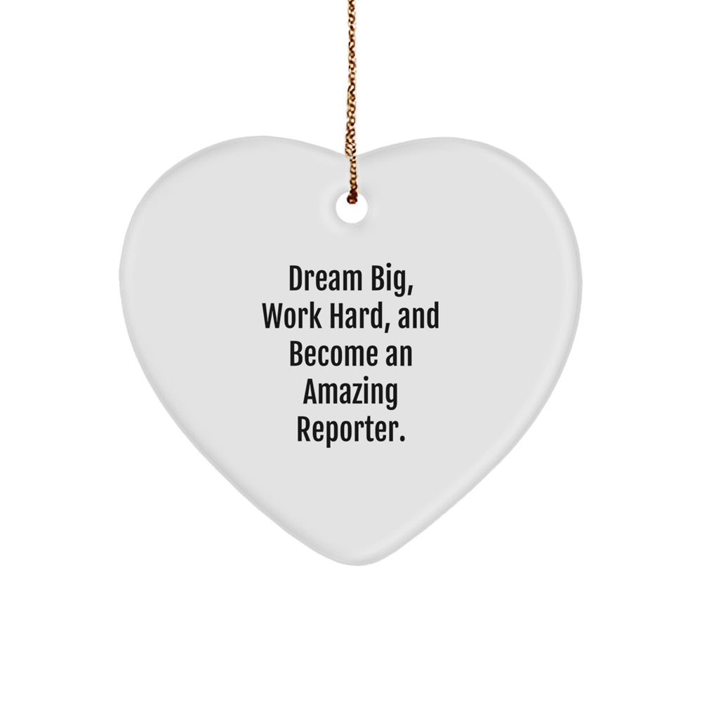 Reporter Heart Ornament Gifts from Friends to Friends, Christmas Unique Inspirational Gifts for Reporter Men Women - Image 1