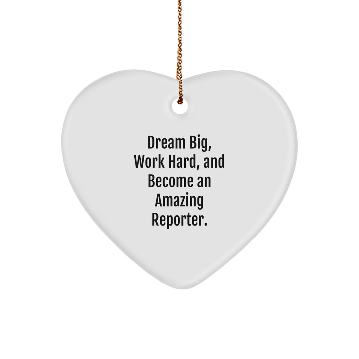 Reporter Heart Ornament Gifts from Friends to Friends, Christmas Unique Inspirational Gifts for Reporter Men Women - Image 1