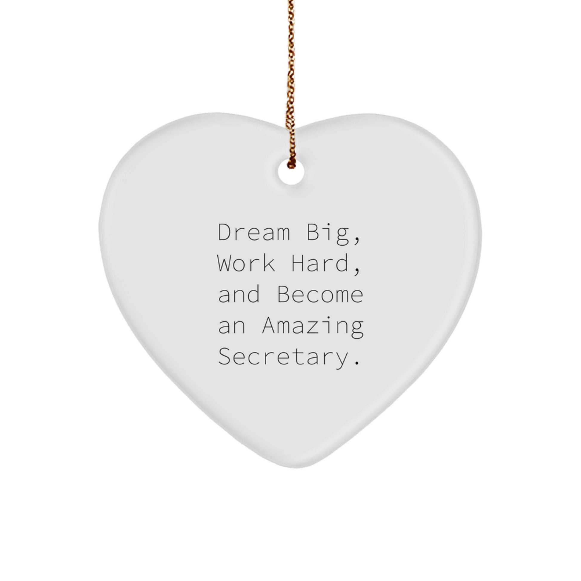 Secretary Keepsake Christmas Ornament for Him Gift - Dream Big, Work - Image 1