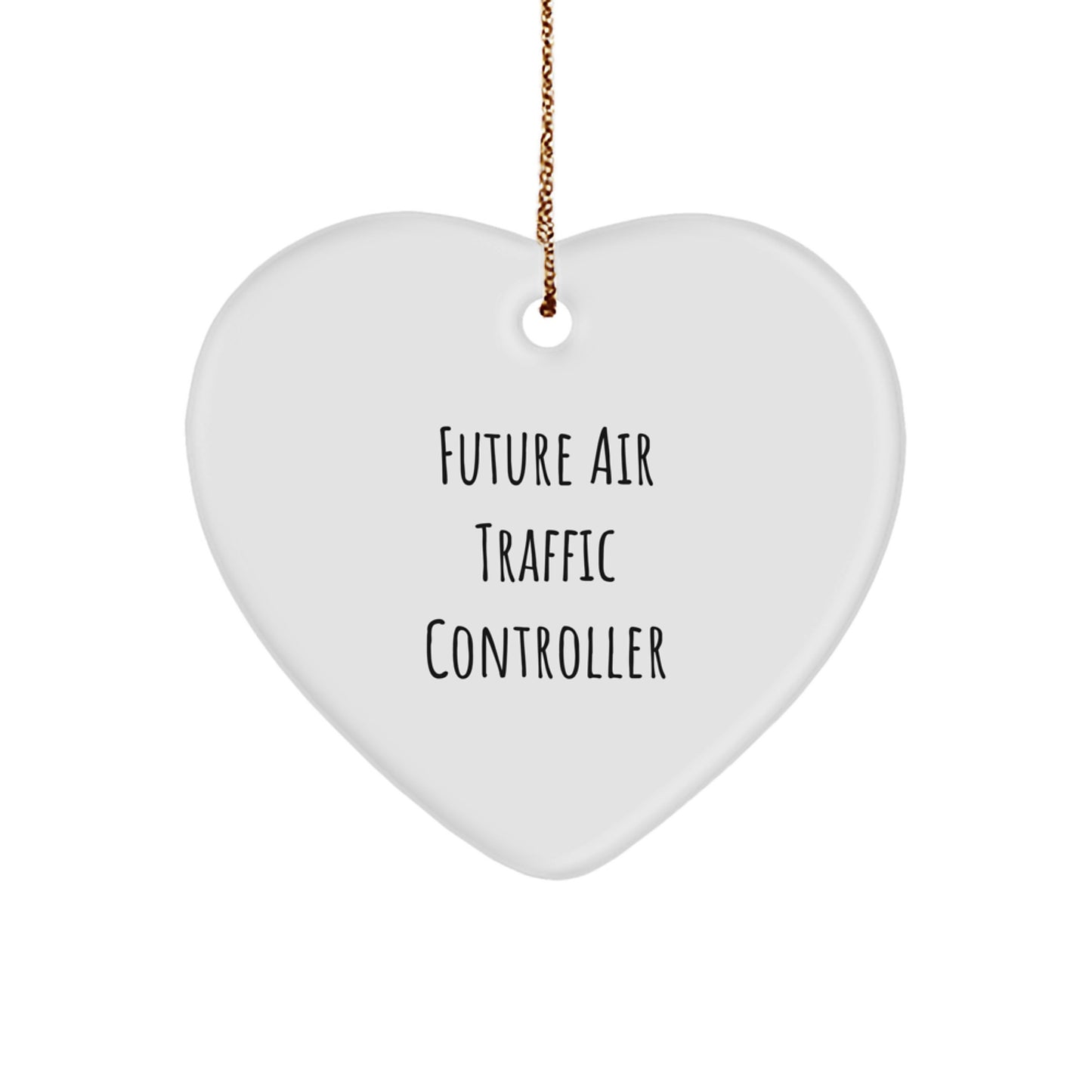 Funny Air Traffic Controller Heart Ornament, Gifts from Friends, Perfect for Future Air Traffic Controller Men, Christmas Unique Ornaments - Image 1
