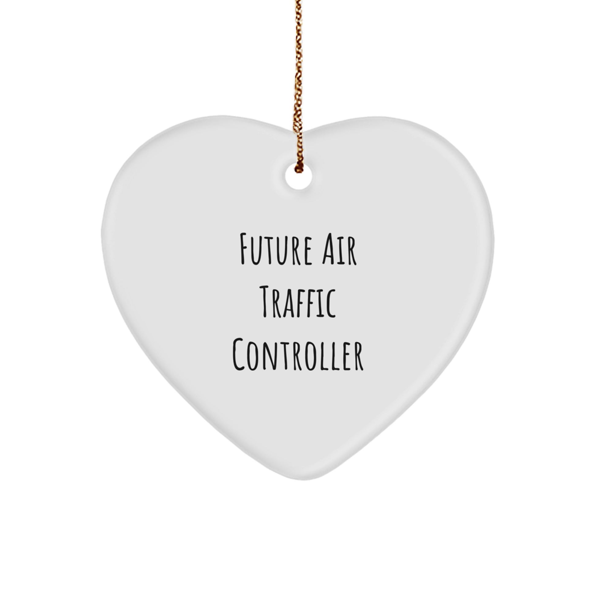 Funny Air Traffic Controller Heart Ornament, Gifts from Friends, Perfect for Future Air Traffic Controller Men, Christmas Unique Ornaments - Image 1