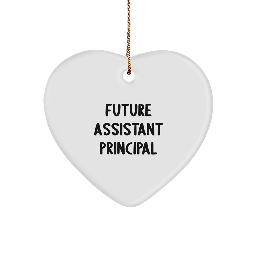 Funny Future Assistant Principal Gifts - Assistant Principal Heart Ornament for Christmas Unique Gifts from Friends - Image 1