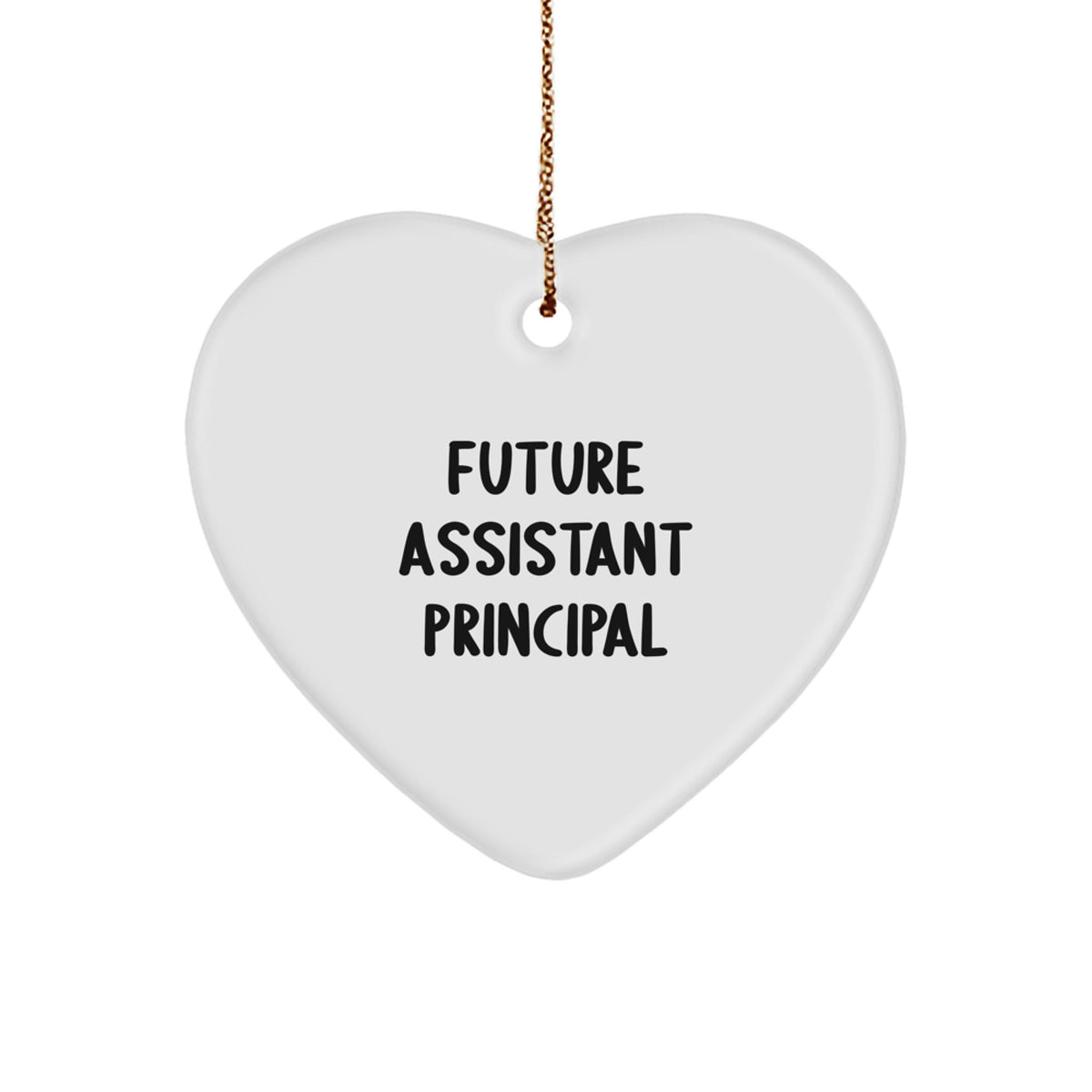 Funny Future Assistant Principal Gifts - Assistant Principal Heart Ornament for Christmas Unique Gifts from Friends - Image 1