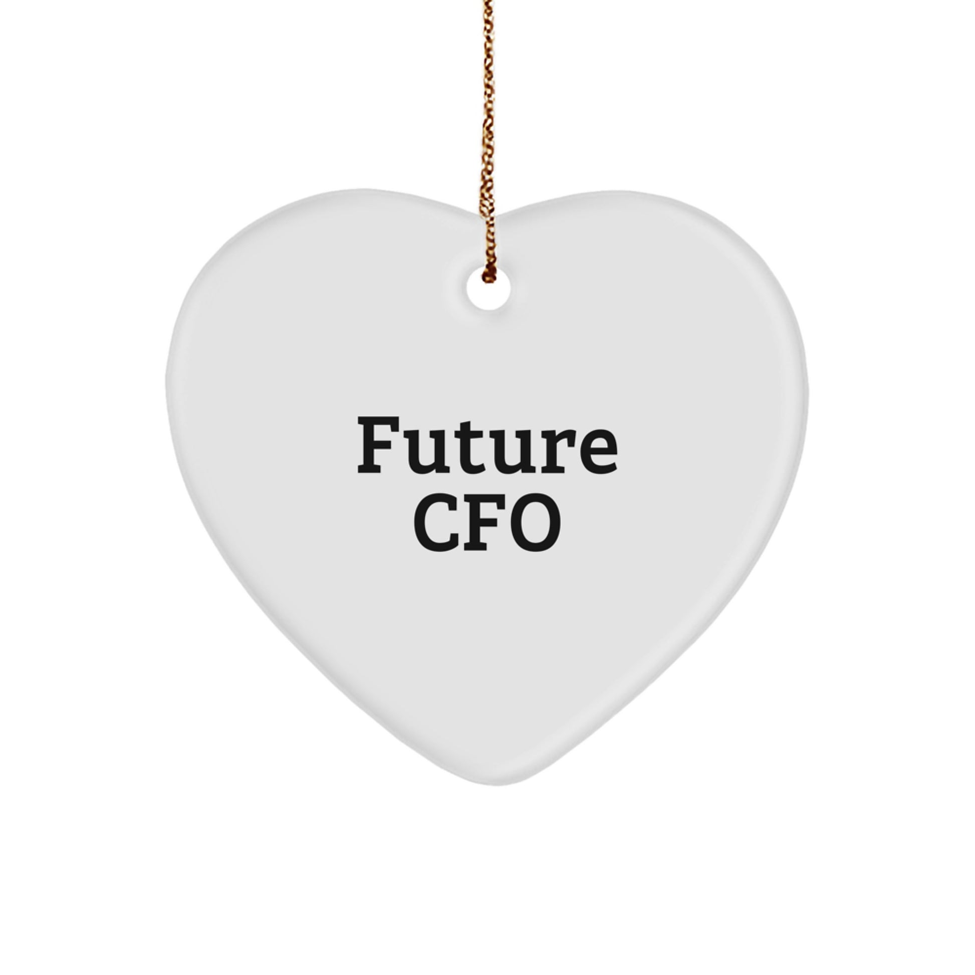 Funny Future CFO Gifts for Him, Heart Ornament Christmas Unique Gifts from Friends, Inspirational CFO CFO Office Decor - Image 1