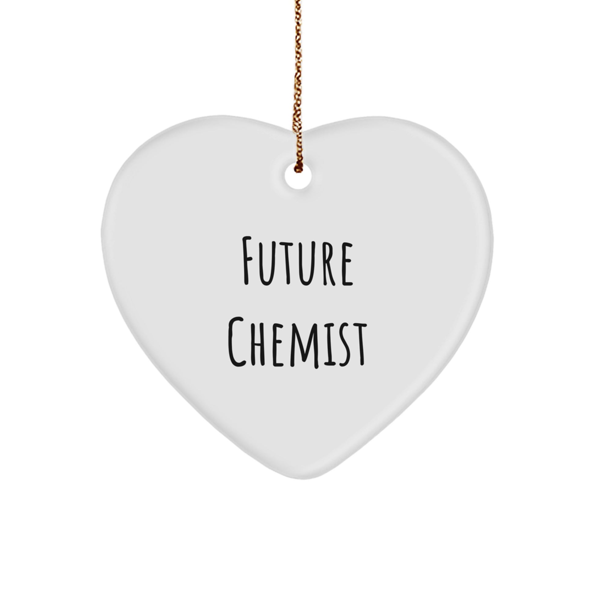 Funny Future Chemist Gifts from Family, Heart Ornament for Chemist, Christmas Unique Gifts - Image 1