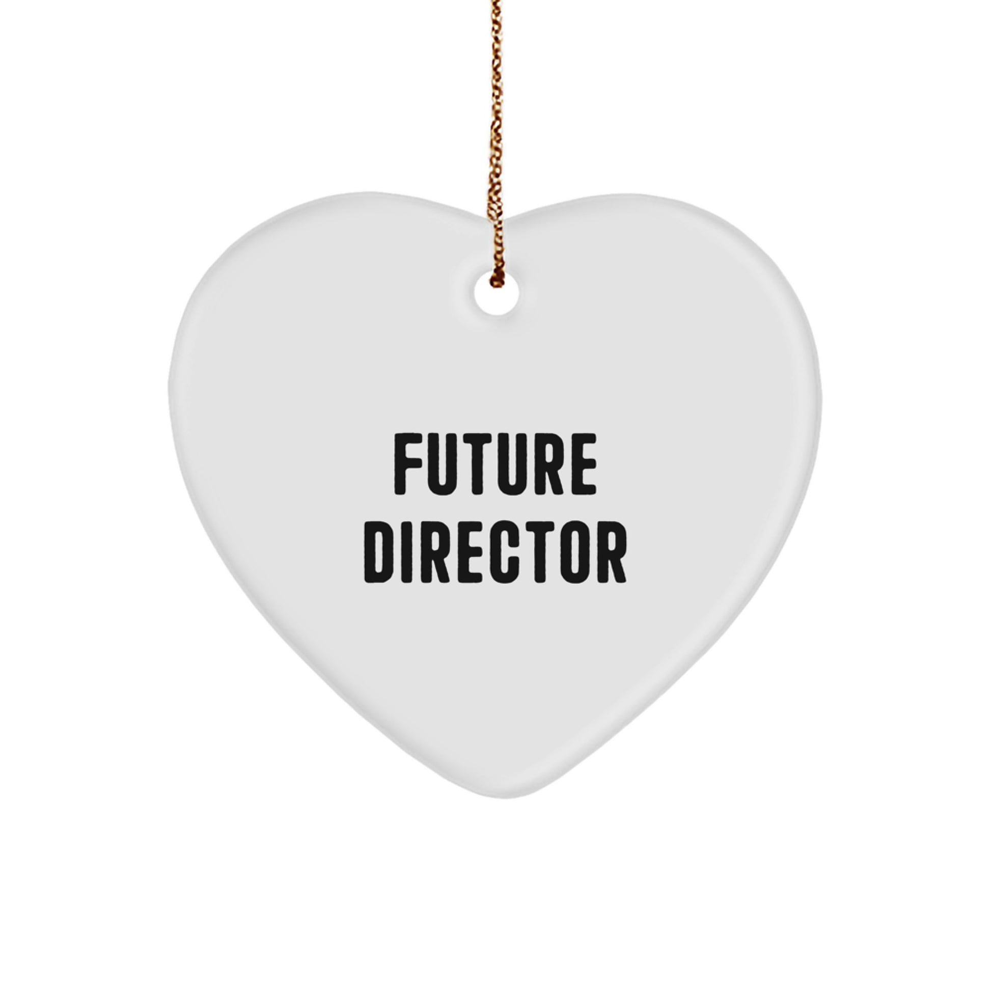 Funny Quote Director Christmas Unique Gifts from Friends Heart Ornament for Future Director, Director Unique Christmas Unique Gifts, Gifts for Future Director, Funny Quote Heart Ornament - Image 1