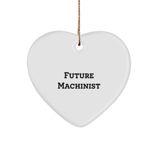 Funny Machinist Heart Ornament Gifts from Family for Machinist Men Unique Christmas Decorations, Future Machinist Inspirational Gifts - Image 1
