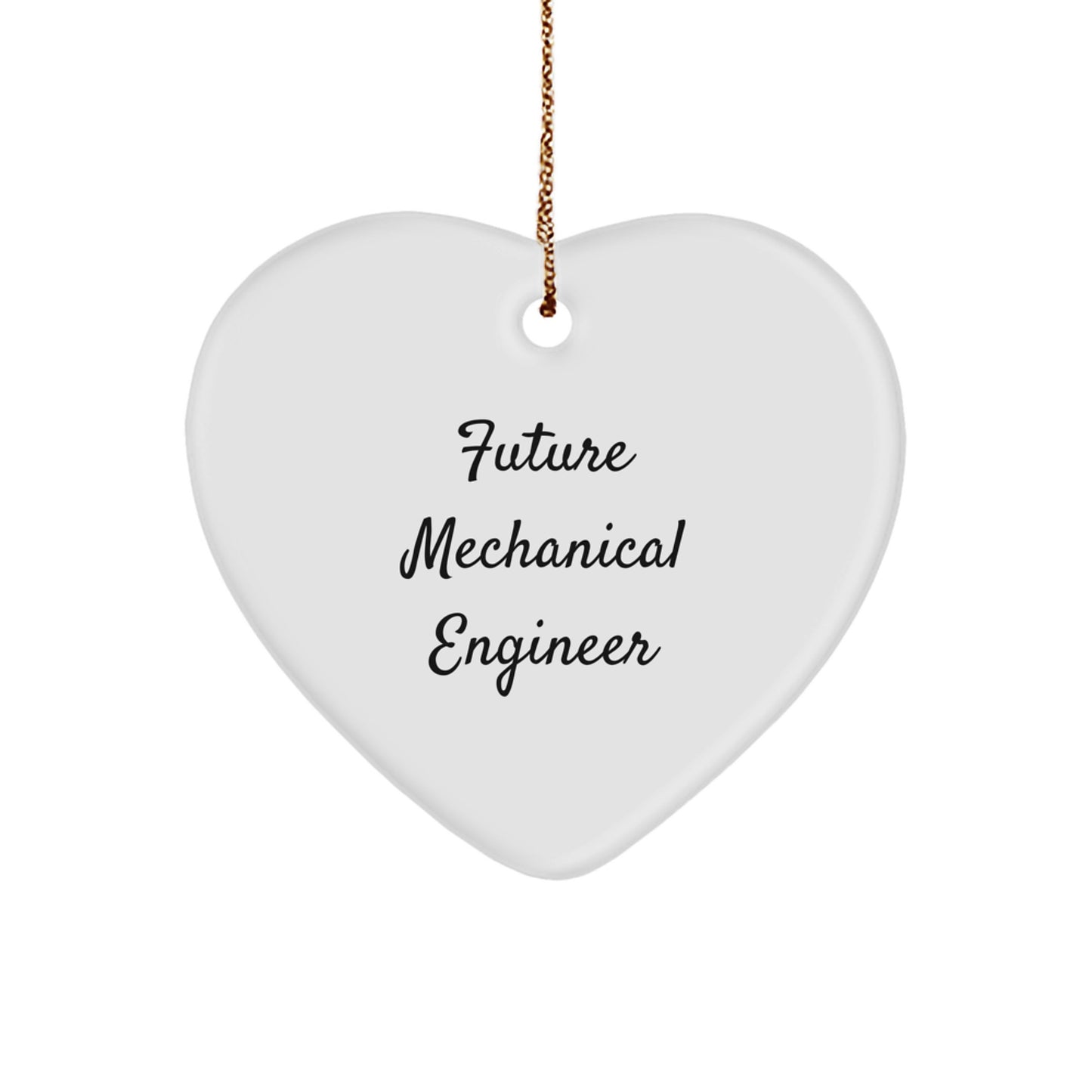 Funny Future Mechanical Engineer Gifts from Mom, Unique Heart Ornaments for Mechanical Engineer Friends, Inspirational Christmas Ornament - Image 1