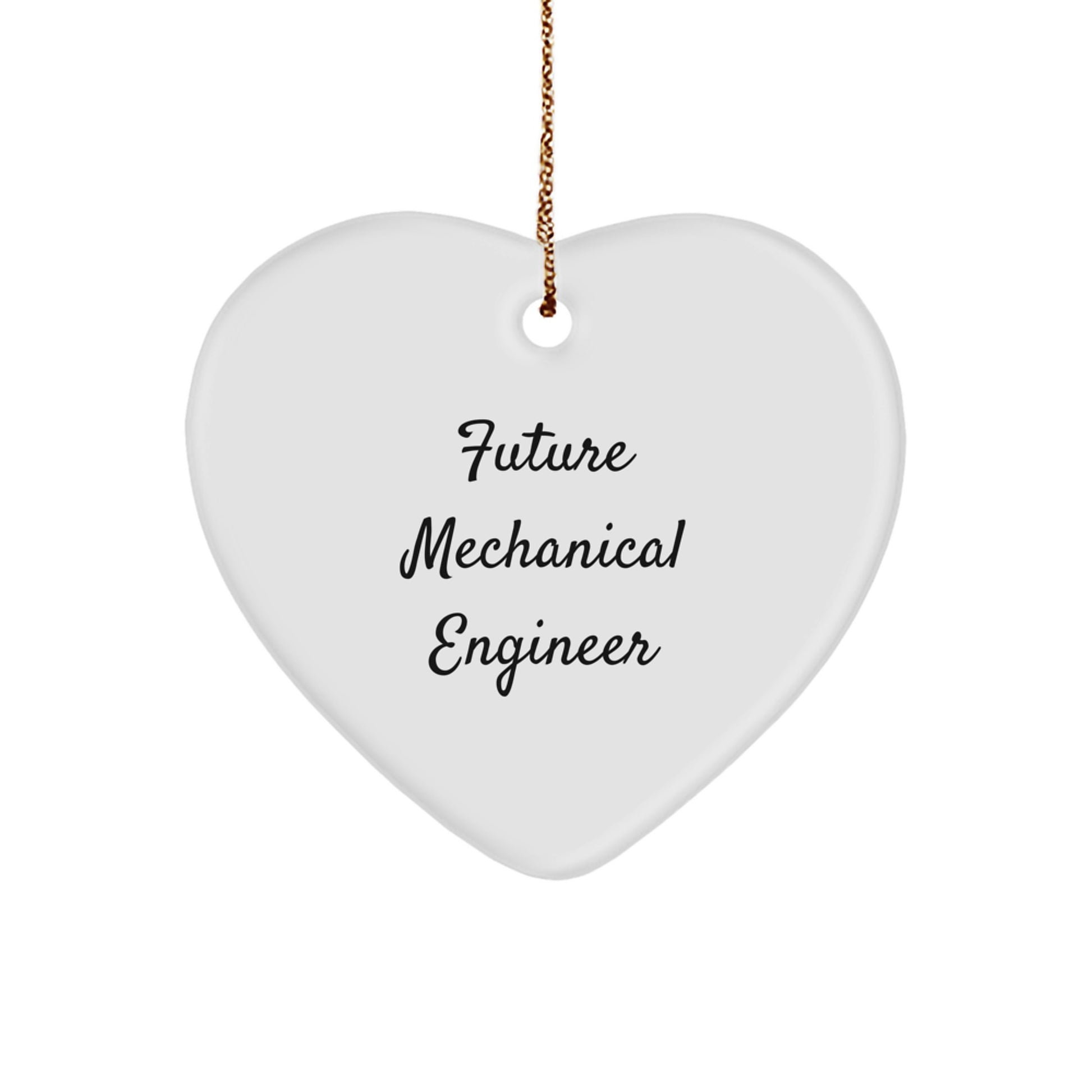 Funny Future Mechanical Engineer Gifts from Mom, Unique Heart Ornaments for Mechanical Engineer Friends, Inspirational Christmas Ornament - Image 1