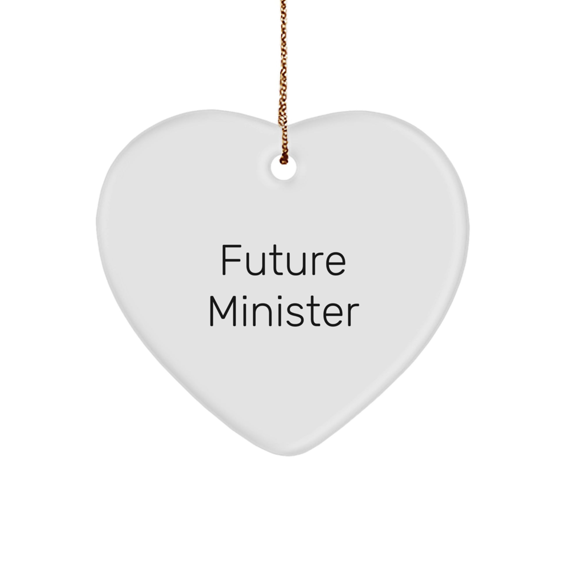 Funny Quote Future Minister Heart Ornament Gifts from Family for Minister Christmas Unique Gifts - Image 1