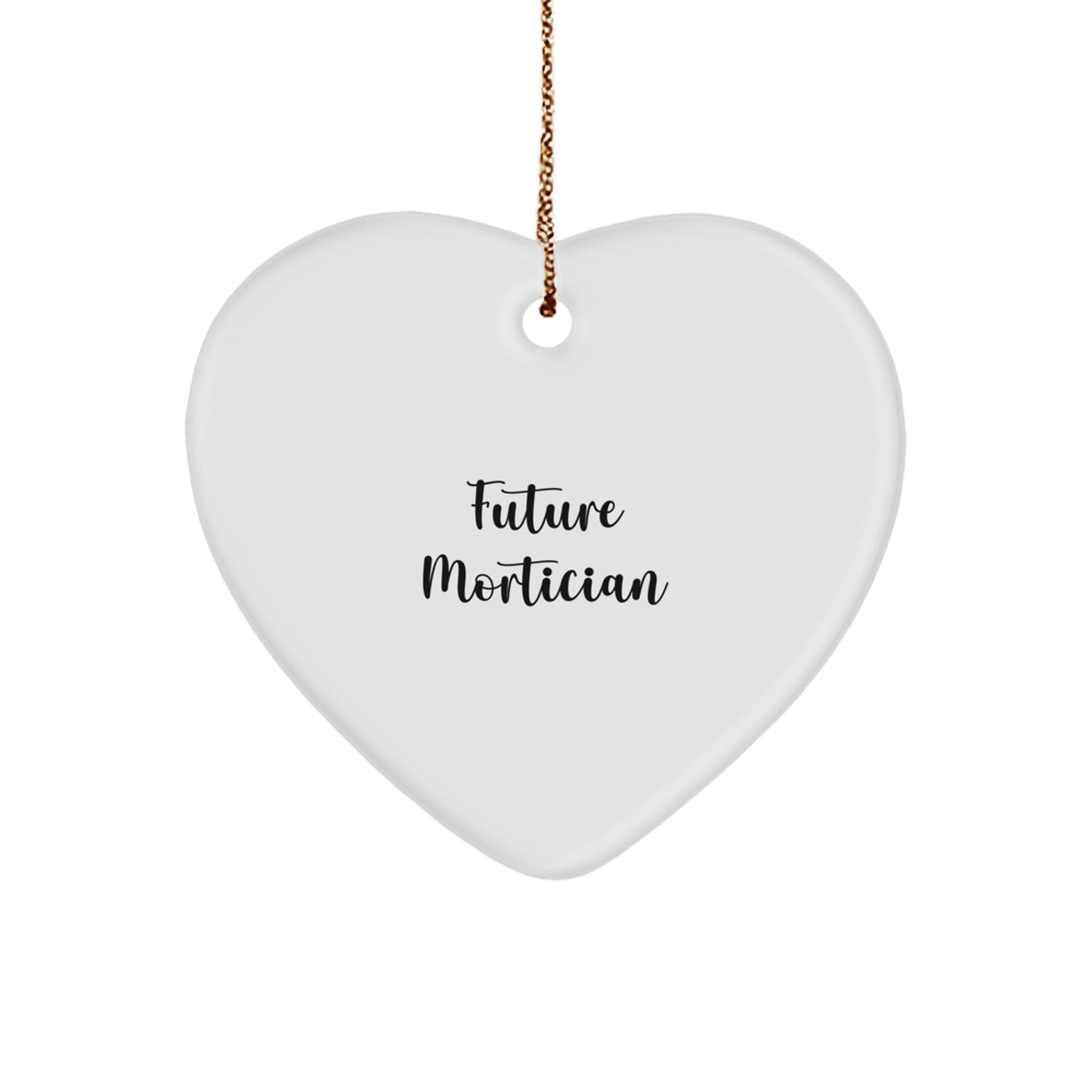 Funny Mortician Gifts from Friends for Mortician - Heart Ornament, Christmas Unique Gifts for Future Mortician Men and Women - Image 1
