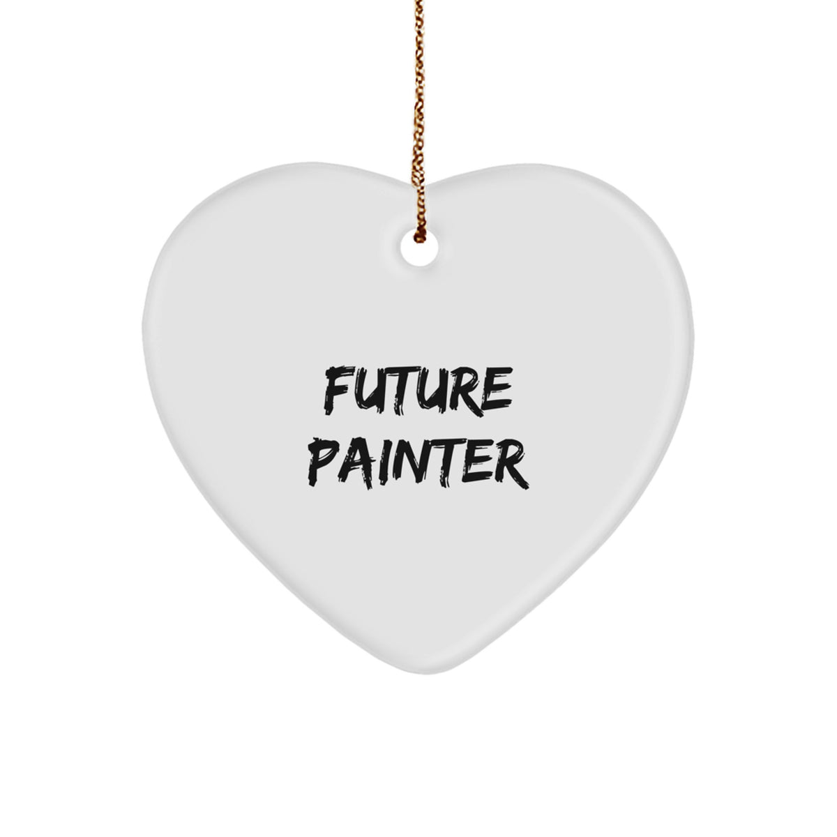 Christmas Unique Gift Ornament for Her Future Painter Heart Present - Image 1