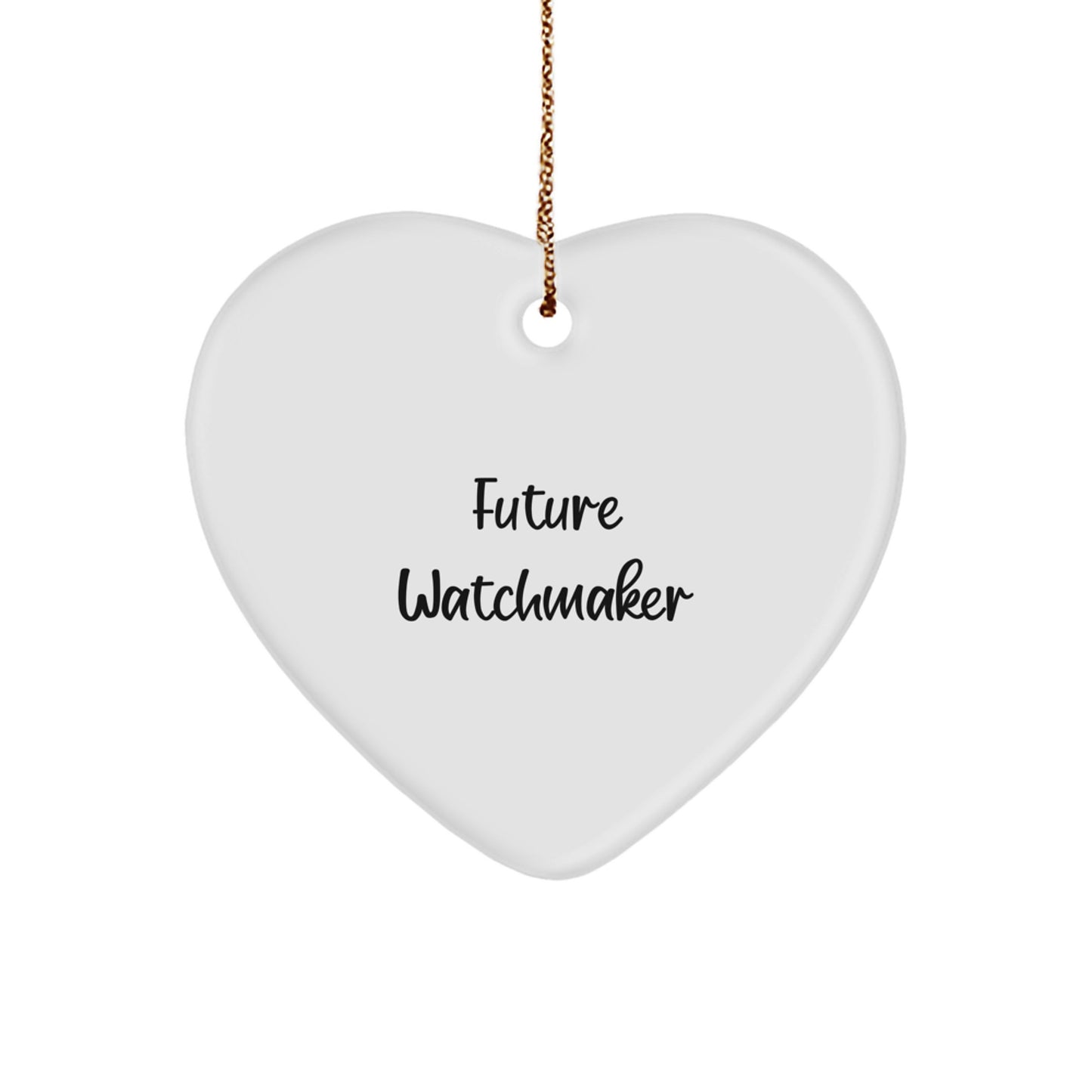 Watchmaker Heart Christmas Ornament Future Watchmaker Gift for Him - Image 1