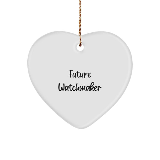 Watchmaker Heart Christmas Ornament Future Watchmaker Gift for Him - Image 1