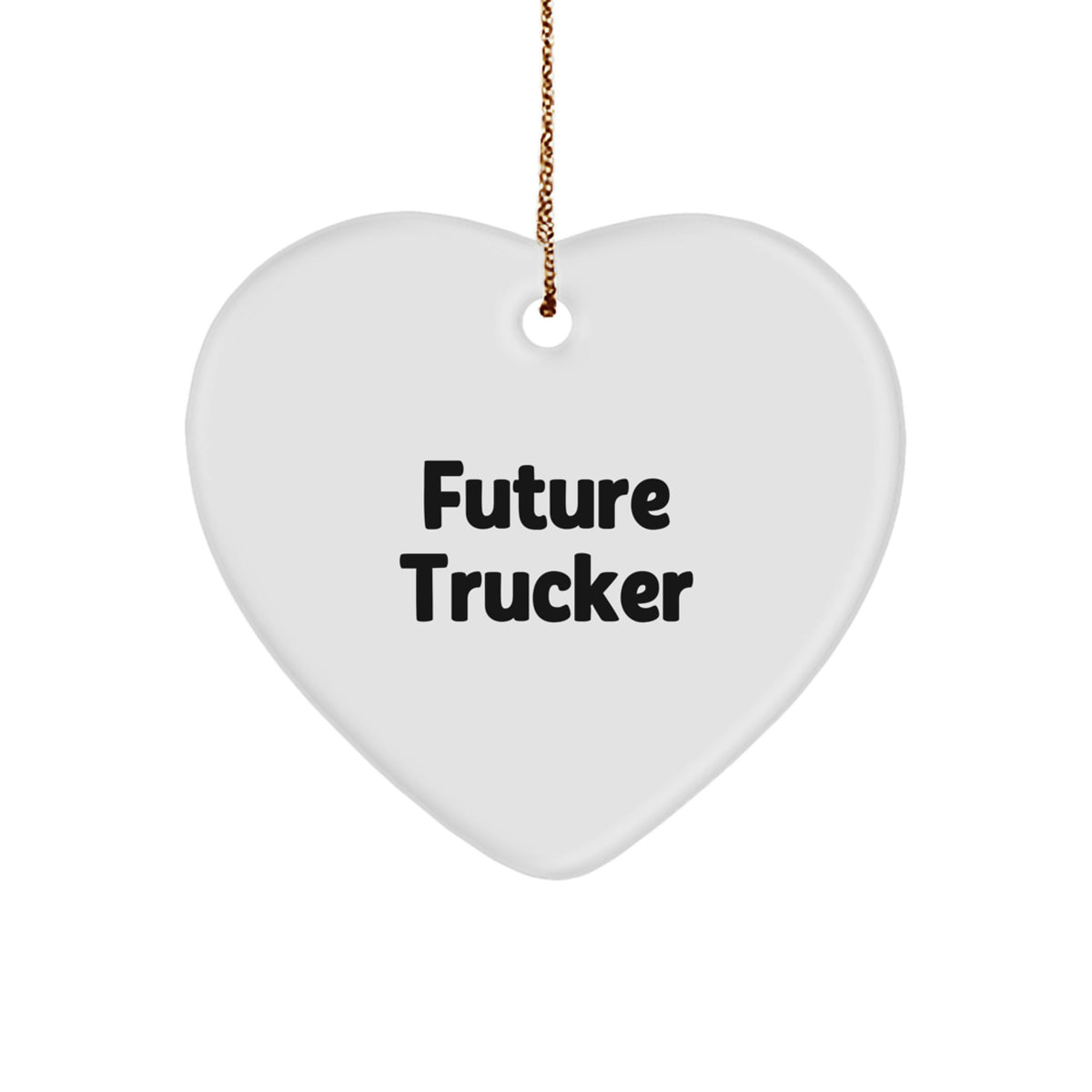 Family Treasure Trucker Heart Ornament Future Trucker Christmas Unique Gift - Image 1