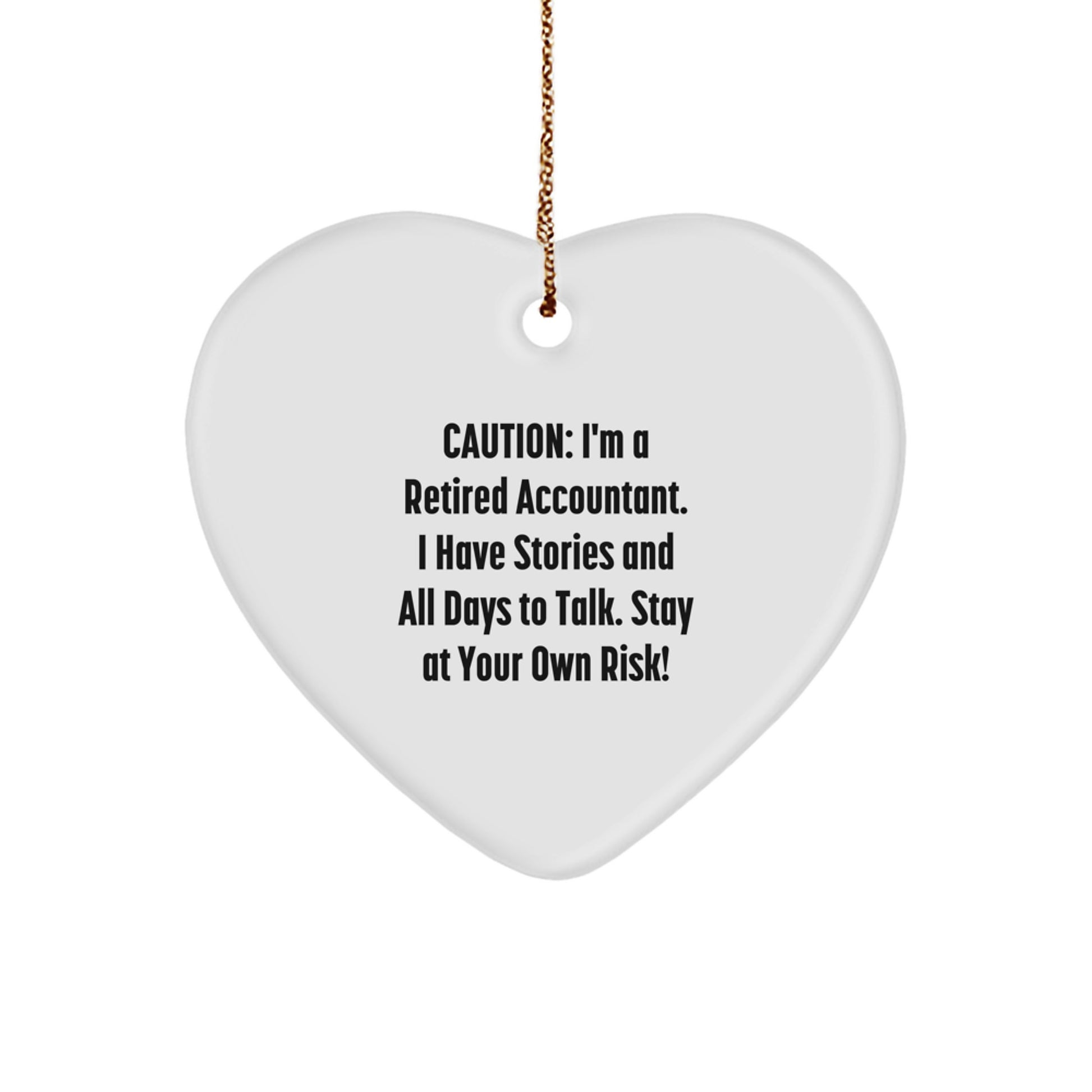 Funny Accountant Gifts, Heart Ornament for Accountant, Christmas Unique Gifts from Friends, Coworkers, Family - Image 1