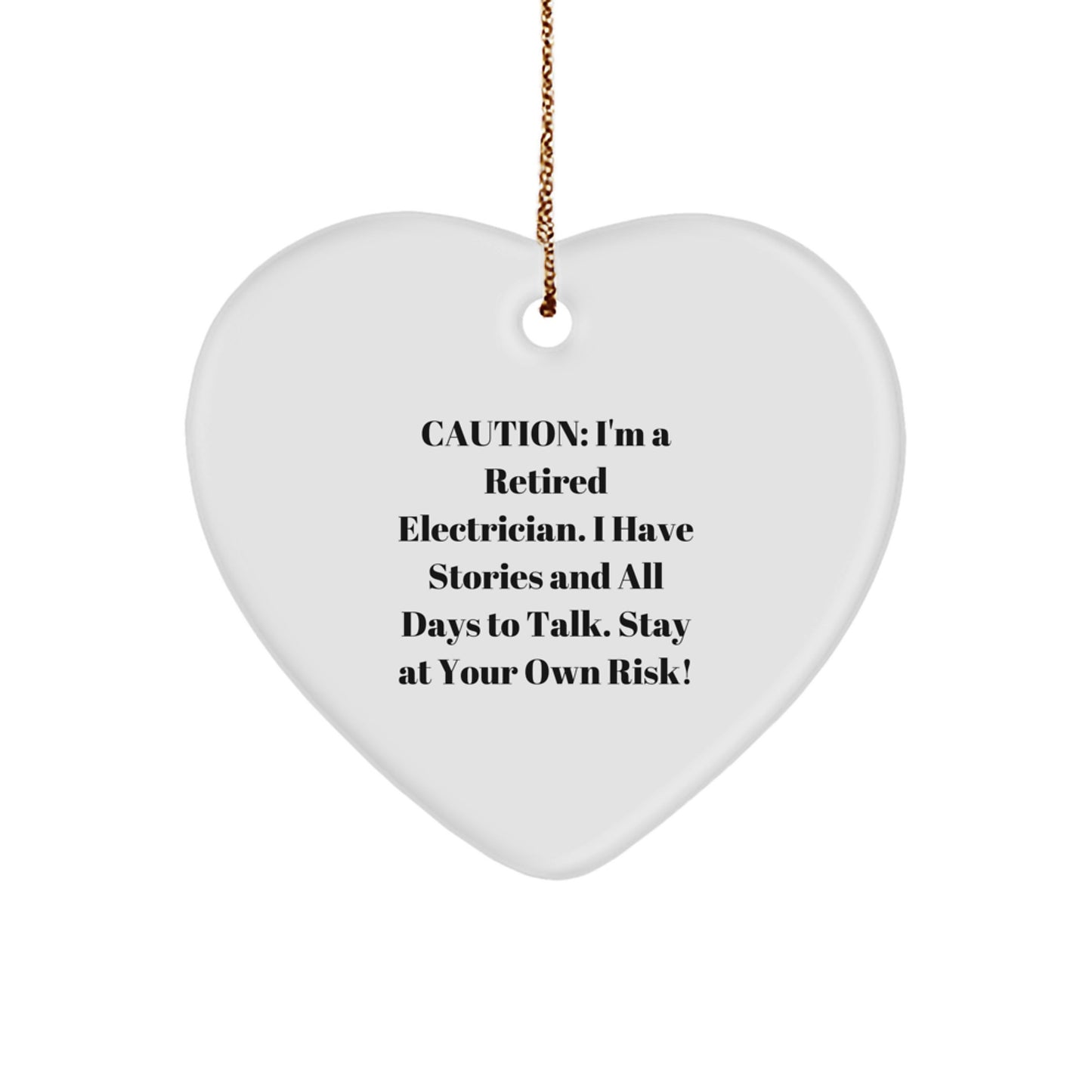 Funny Electrician Heart Ornament, Gifts from Friends, Coworkers, Family to Electrician, Christmas Unique Gifts - Image 1