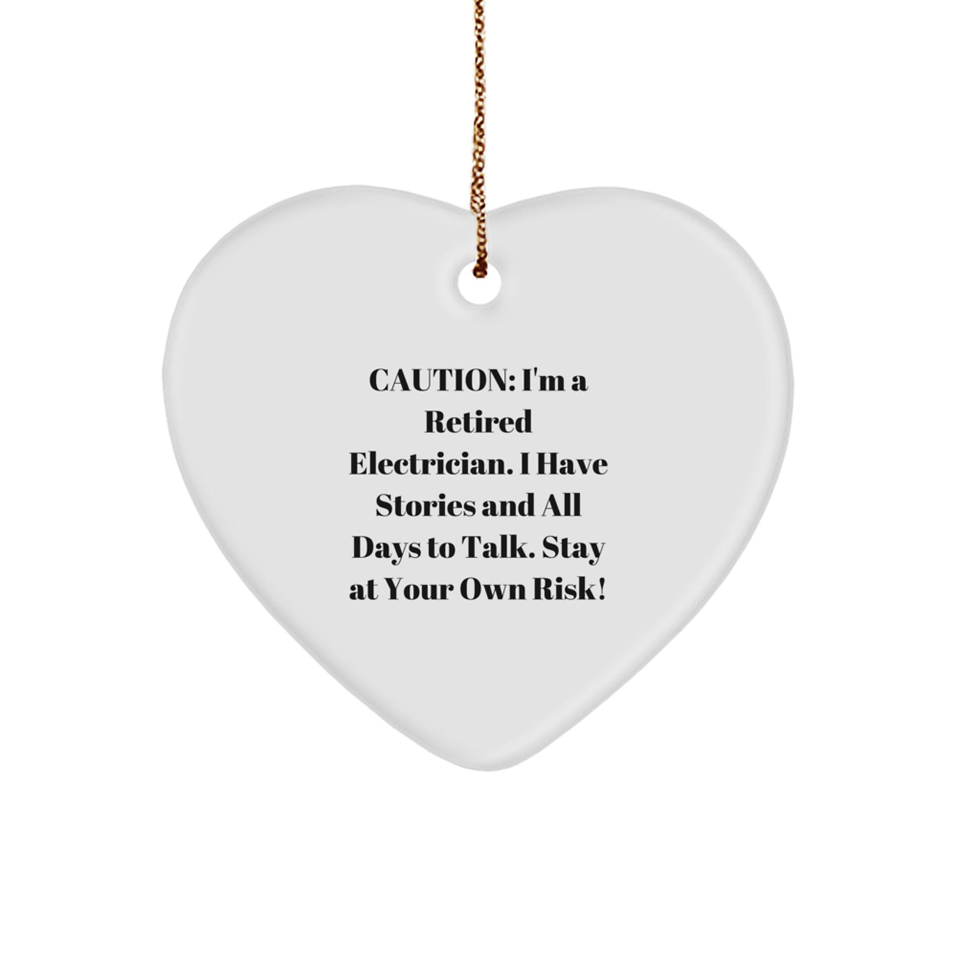 Funny Electrician Heart Ornament, Gifts from Friends, Coworkers, Family to Electrician, Christmas Unique Gifts - Image 1