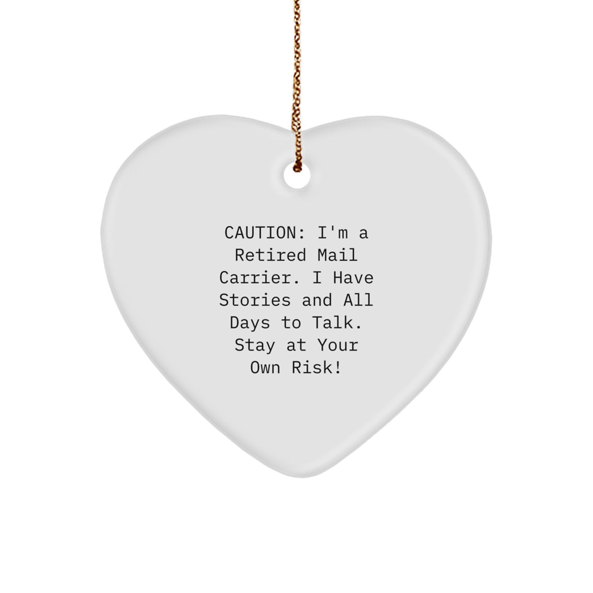 Funny Mail Carrier Gifts, Heart Ornament, Christmas Unique Gifts from Friends and Family to Mail Carrier - Image 1