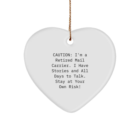 Funny Mail Carrier Gifts, Heart Ornament, Christmas Unique Gifts from Friends and Family to Mail Carrier - Image 1