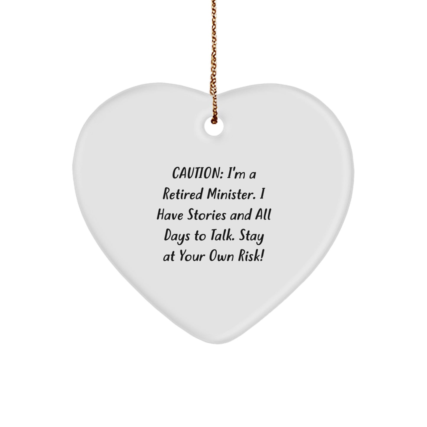Funny Heart Ornament Gifts from Family to Minister, Minister Humor Christmas Unique Gifts - Image 1