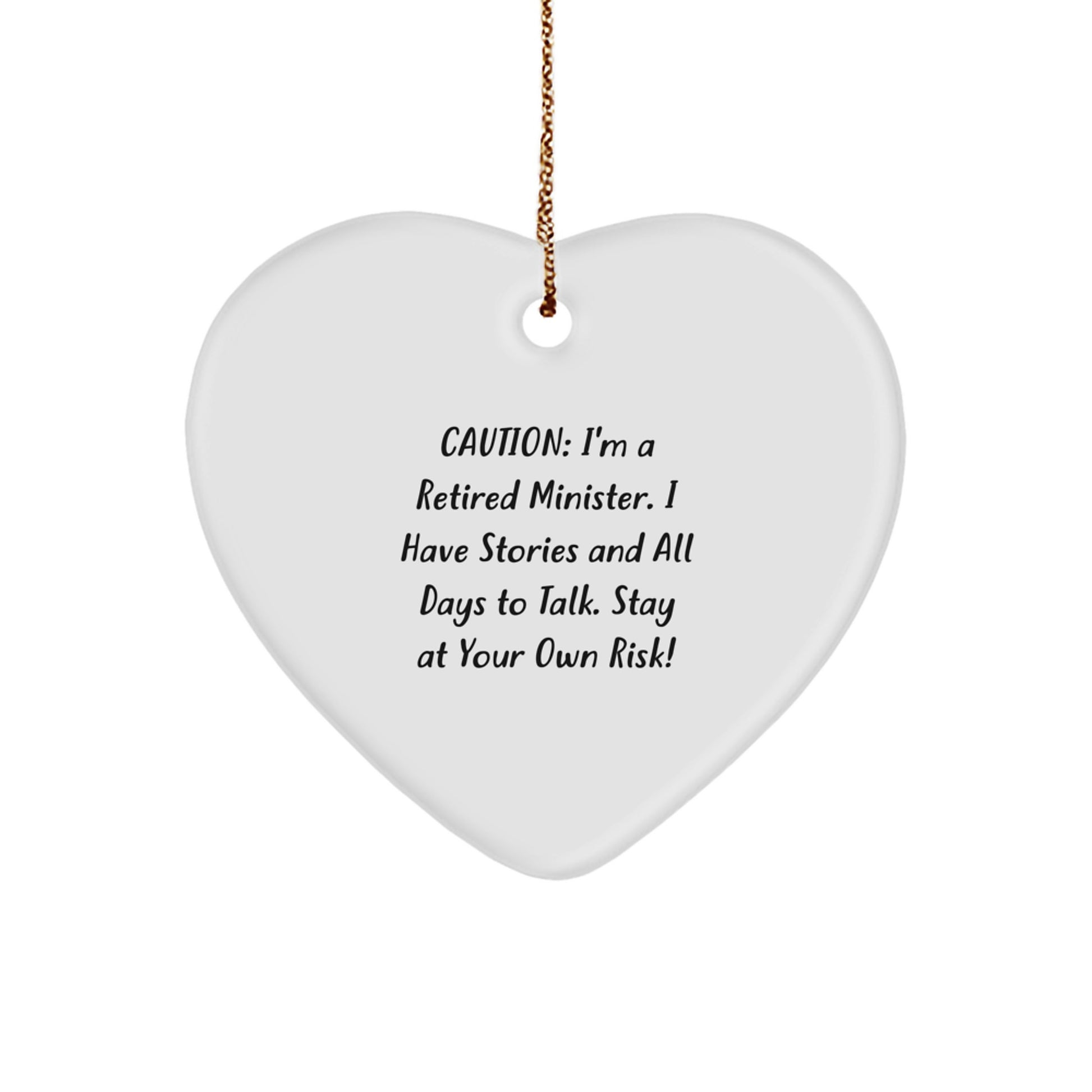 Funny Heart Ornament Gifts from Family to Minister, Minister Humor Christmas Unique Gifts - Image 1