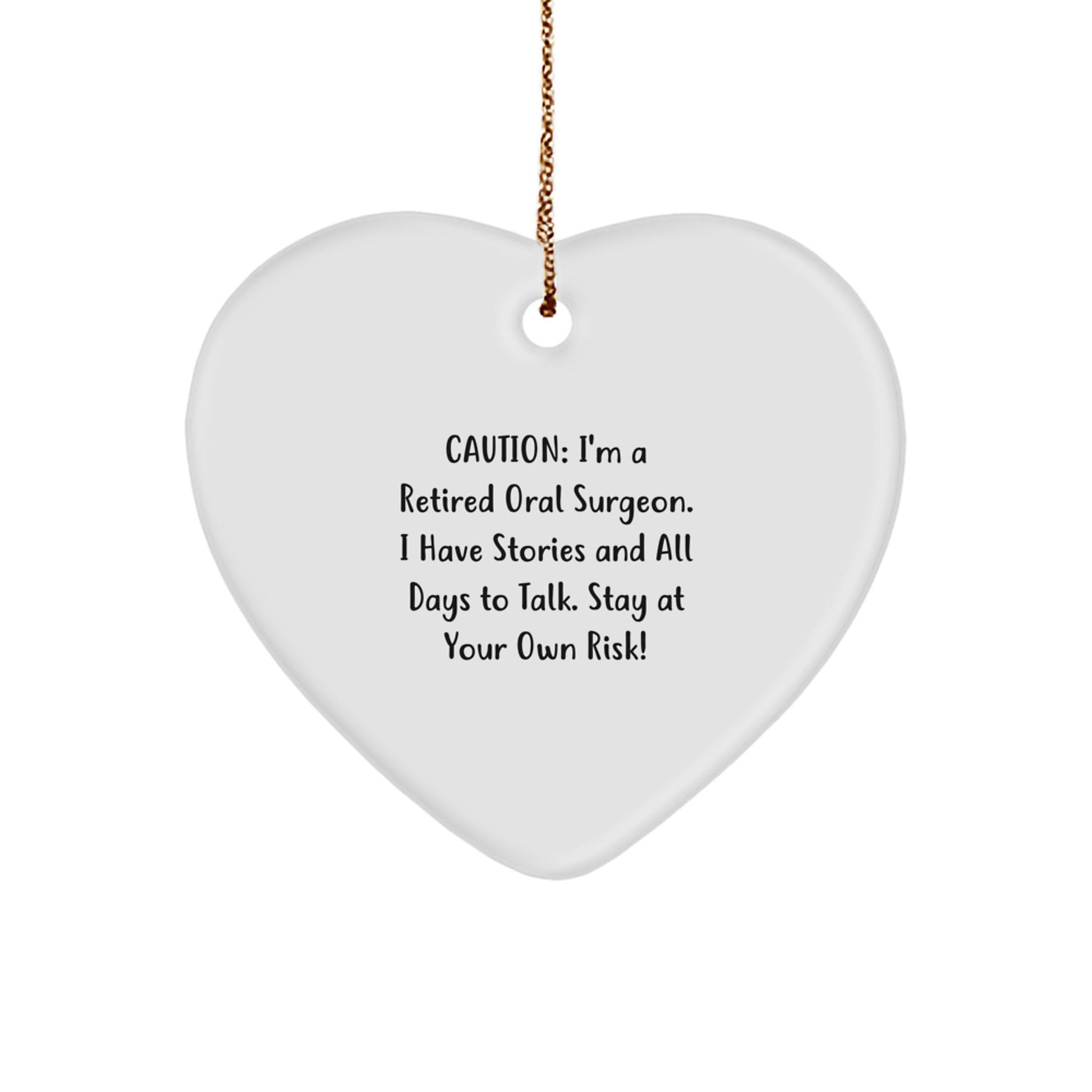 Funny Oral Surgeon Heart Ornament Gifts from Men Friends for Christmas Unique Presents - Image 1