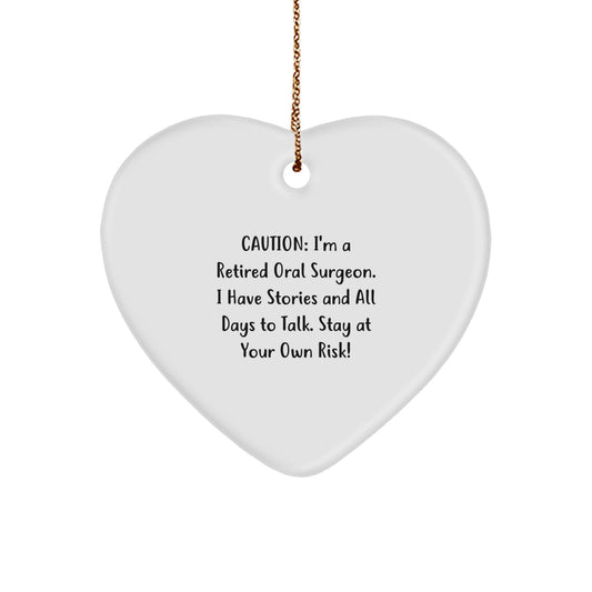 Funny Oral Surgeon Heart Ornament Gifts from Men Friends for Christmas Unique Presents - Image 1
