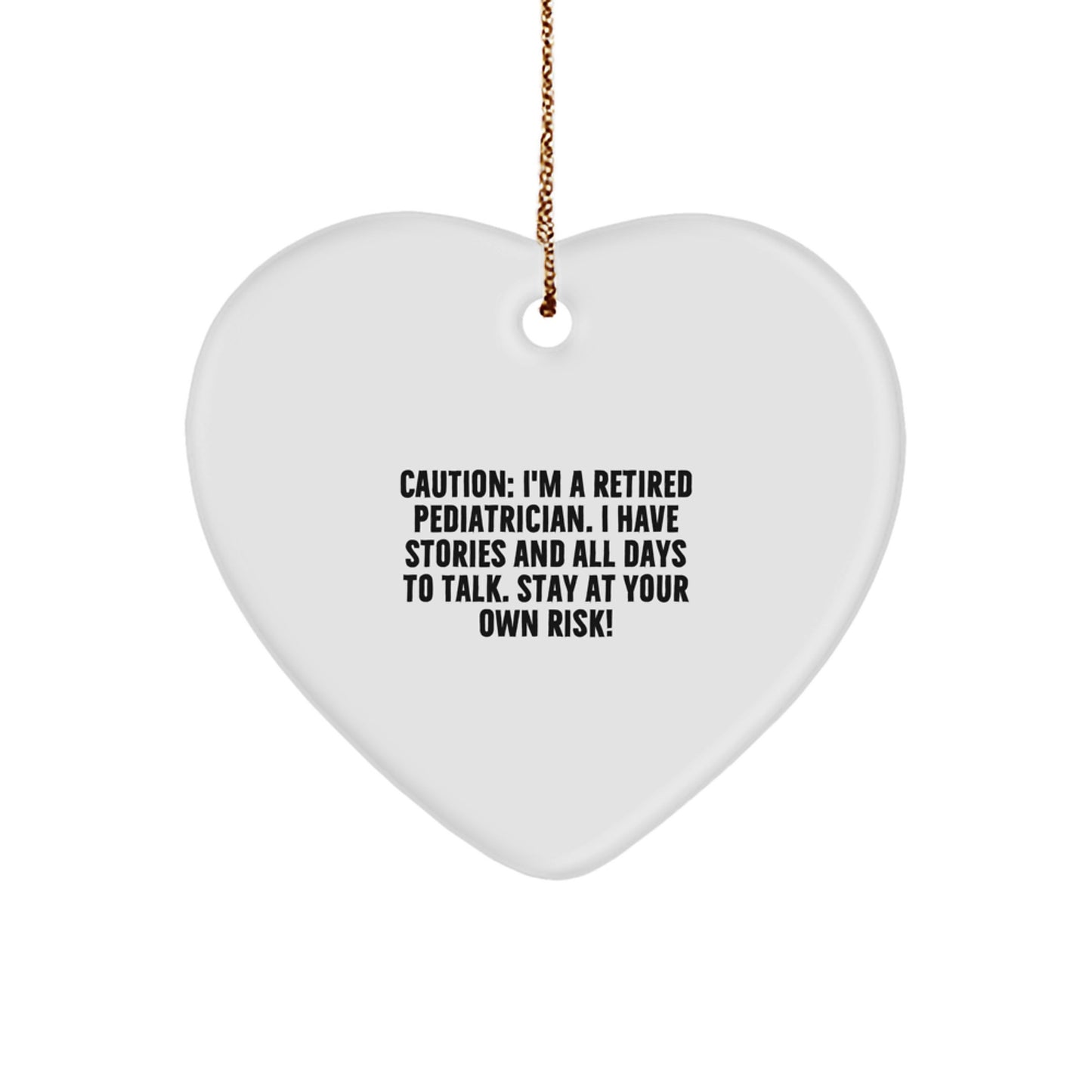 Funny Pediatrician Gifts, Heart Ornament with Quotes, Christmas Unique Gifts from Family, Friends to Pediatrician - Image 1